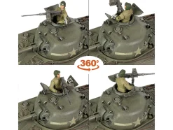 Sherman M4A3 75 Medium Tank U.S. Training vehicle C Company 10th Tank Battalion 5th Armored Division New York 1943 Engine Plus Series 1/32 Diecast Model Metal Proud MP-912131A