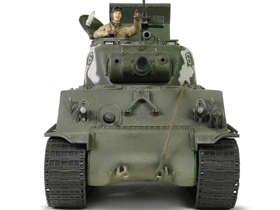Sherman M4 (105) Howitzer Medium Tank "US Army, 711th Tank Battalion, Okinawa" (1945) "Engine Plus" Series 1/32 Diecast Model by Metal Proud - www.diecastmodelswholesale.com