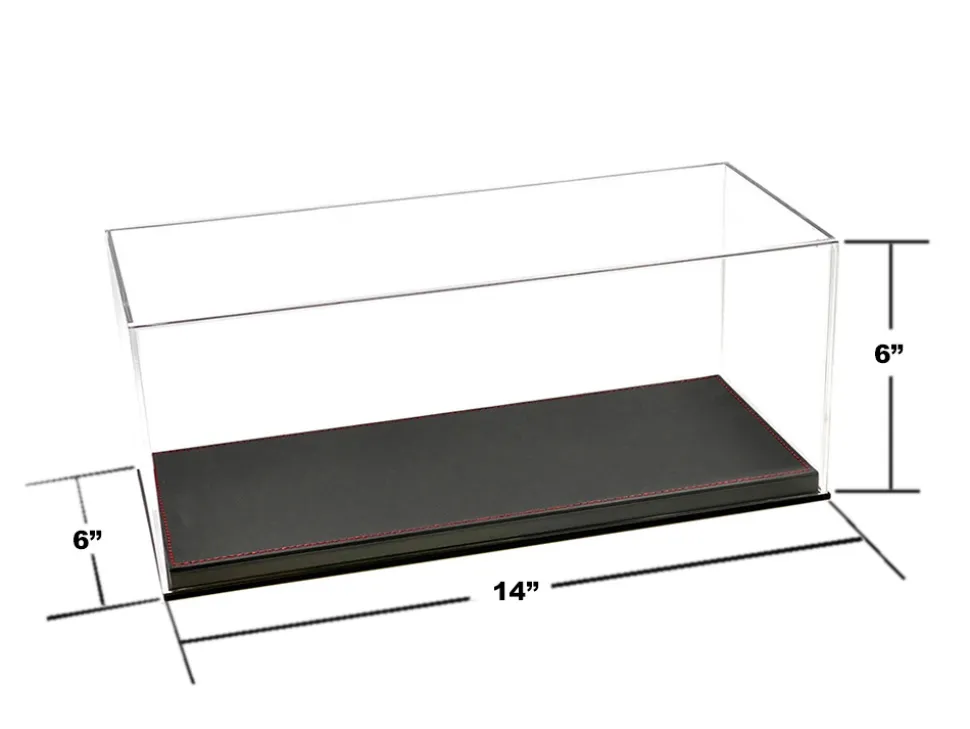 Showcase Acrylic Display Case with Black Synthetic Leather Base Mijo Exclusives 1/18 Scale Models MJ35015L