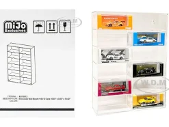 Showcase 12 Car Display Case Wall Mount Clear Back Panel Extra Space Mijo Exclusives 1/64 Scale Models MJ10012