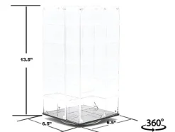 Showcase 24 Car Display Desktop Spinner with Cover Mijo Exclusives for 1/64 Scale Models MJ17032