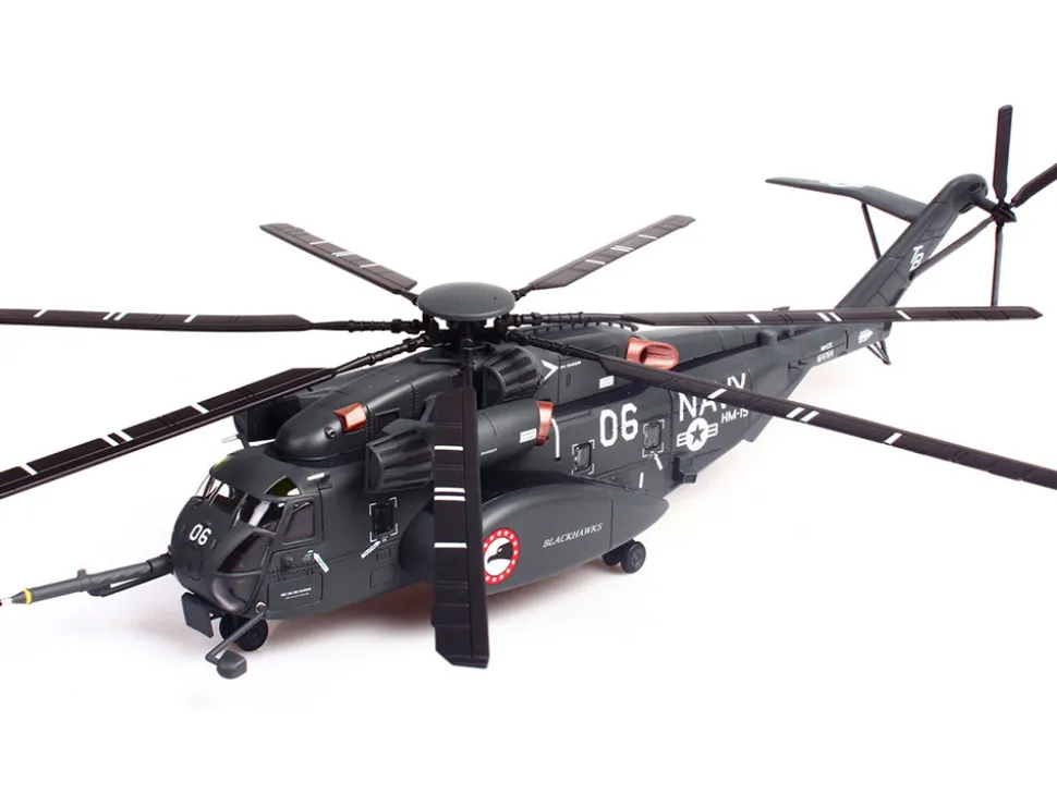 Sikorsky MH-53E Sea Dragon Helicopter "United States Navy, Blackhawks, Tail Number 06" Dark Gray 1/72 Diecast Model by Panzerkampf