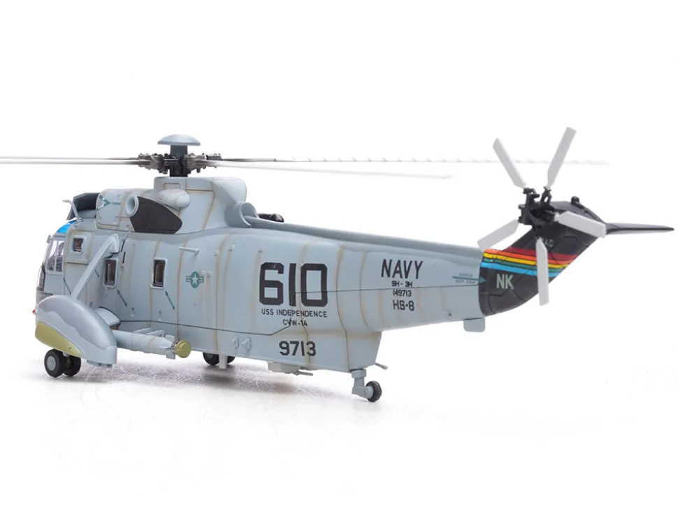 Sikorsky SH-3H Sea King Helicopter "149713/NK 610, Helicopter Anti-Submarine Squadron 8, Eightballers, Carrier Air Wing 14, USS Independence (CV-62)" (1990s) United States Navy 1/72 Diecast Model by Legion