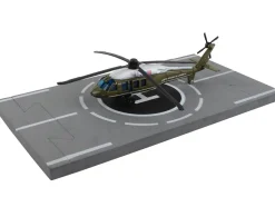 Sikorsky VH 60 White Hawk Helicopter Olive Drab with White Top United States Presidential Helicopter Marine One with Runway Section Diecast Model Runway24 RW235