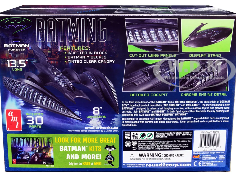 Skill 2 Model Kit Batwing Batman Forever 1995 Movie 1/32 Scale Model AMT AMT1290