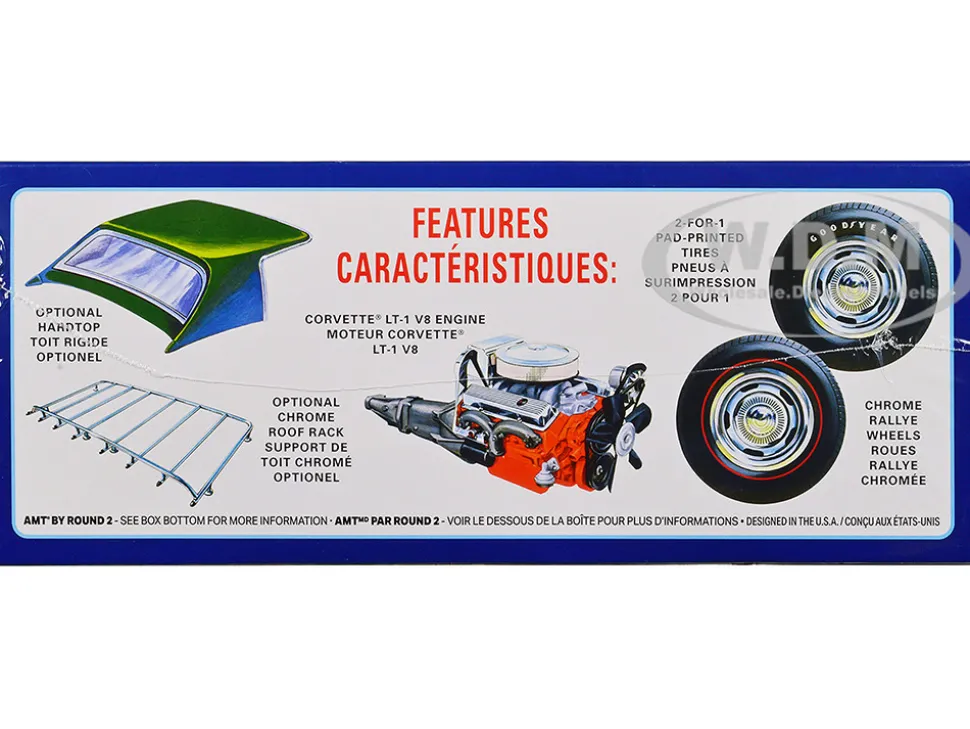 Skill 2 Model Kit 1972 Chevrolet Corvette Roadster 1/25 Scale Model by AMT