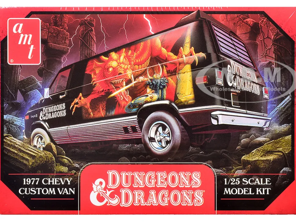 Skill 2 Model Kit 1977 Chevrolet Custom Van "Dungeons & Dragons" 1/25 Scale Model by AMT