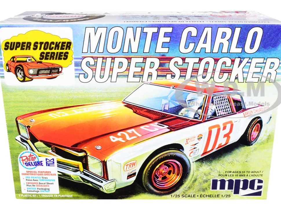 Skill 2 Model Kit 1971 Chevrolet Monte Carlo Super Stocker 1/25 Scale Model MPC MPC962 M