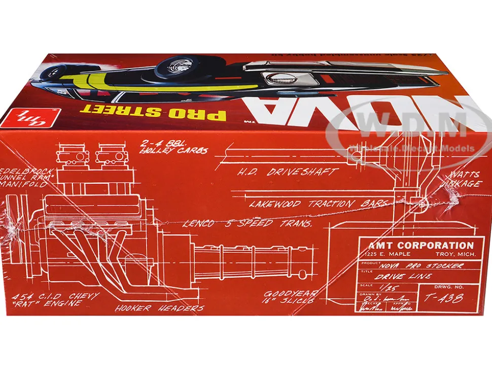 Skill 2 Model Kit Chevrolet Nova Pro Street 1/25 Scale Model by AMT