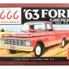 Skill 2 Model Kit 1963 Ford F-100 Pickup Truck "Four Sixes Ranch" 3-in-1 Kit 1/25 Scale Model by AMT