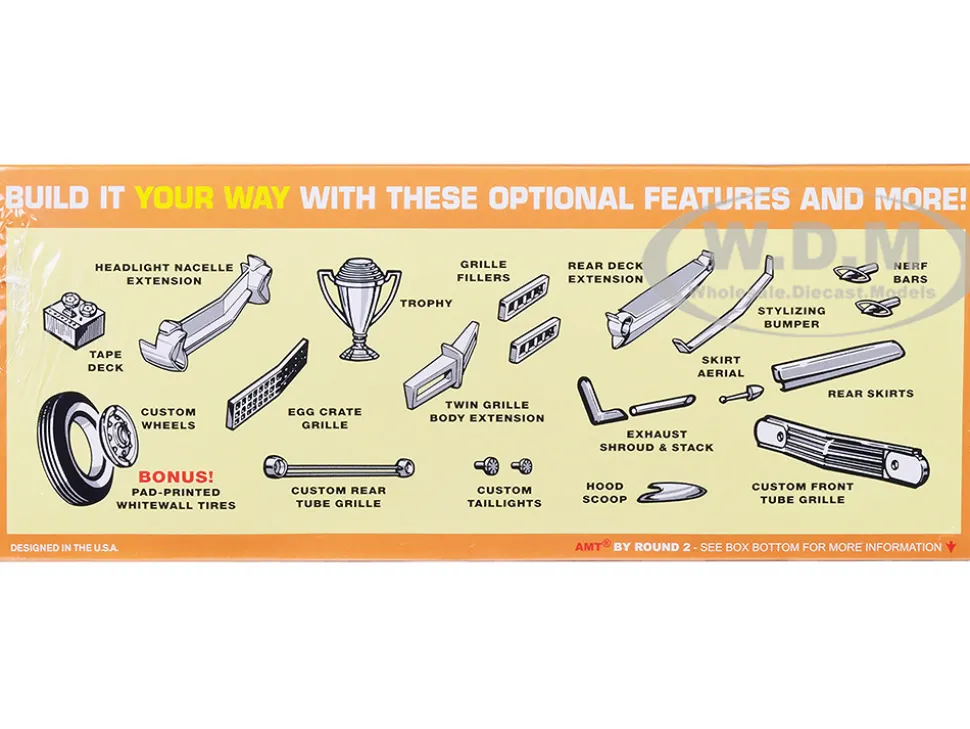 Skill 2 Model Kit 1961 Ford Galaxie Hardtop 3 in 1 Kit 1/25 Scale Model AMT AMT1430
