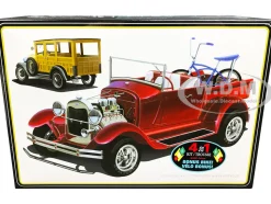 Skill 2 Model Kit 1929 Ford Woody Pickup 4-in-1 Kit Bike 1/25 Scale Model AMT AMT1269 M