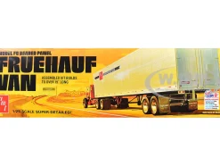 Skill 3 Model Kit Fruehauf FB Beaded Panel Van Trailer 1/25 Scale Model by AMT