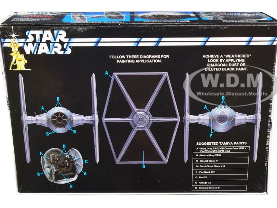 Skill 2 Model Kit Imperial Tie Fighter Star Wars 1977 Movie Model AMT AMT1299