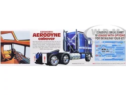 Skill 3 Model Kit Kenworth Aerodyne Cabover Truck Tractor 1/25 Scale Model by AMT