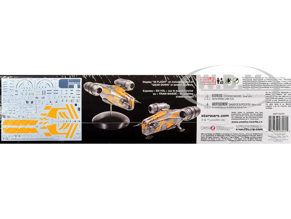 Skill 2 Model Kit Razor Crest Spaceship "Star Wars: The Mandalorian" 1/72 Scale Model by AMT