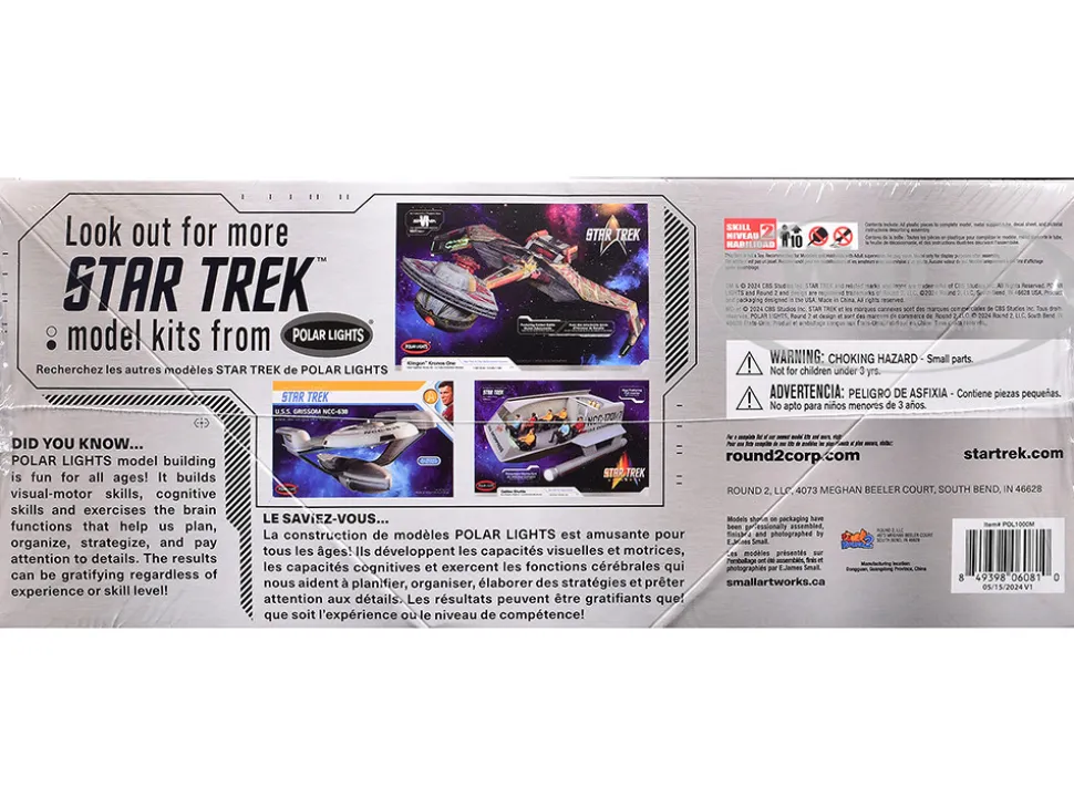 Skill 2 Model Kit U.S.S. Enterprise NCC-1701 Spaceship "Star Trek" (1966) TV Series 1/1000 Scale Model by Polar Lights