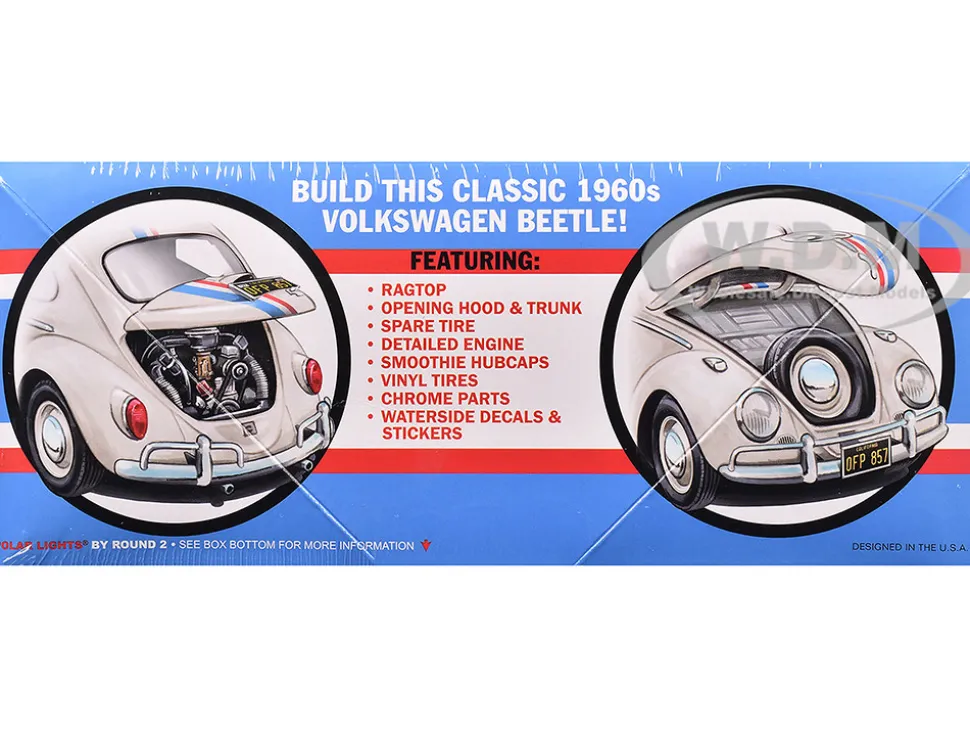 Skill 2 Model Kit Volkswagen Beetle Herbie "The Love Bug" (1969) Movie 1/25 Scale Model by Polar Lights