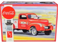 Skill 3 Model Kit 1940 Willys Gasser Pickup Truck Coca Cola 1/25 Scale Model AMT AMT1145 M