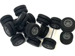 6-Spoke Rear Wheelset Set of 8 pieces 1/87 (HO) Plastic Model by Promotex