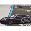 992 Stinger GTR Carbon Edition with Blue Stripe 1/64 Diecast Model Car by Pop Race