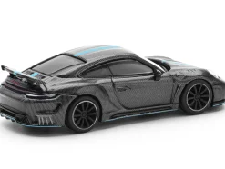 992 Stinger GTR Carbon Edition with Blue Stripe 1/64 Diecast Model Car by Pop Race