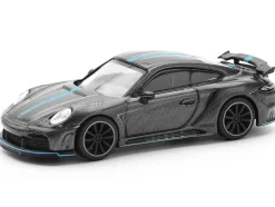 992 Stinger GTR Carbon Edition with Blue Stripe 1/64 Diecast Model Car by Pop Race