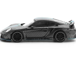 992 Stinger GTR Carbon Edition with Blue Stripe 1/64 Diecast Model Car by Pop Race