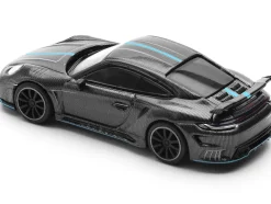 992 Stinger GTR Carbon Edition with Blue Stripe 1/64 Diecast Model Car by Pop Race