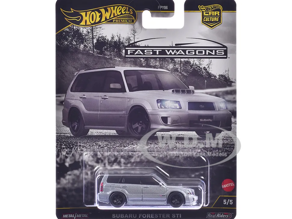 Subaru Forester STI Silver Metallic "Fast Wagons" Series Diecast Model Car by Hot Wheels