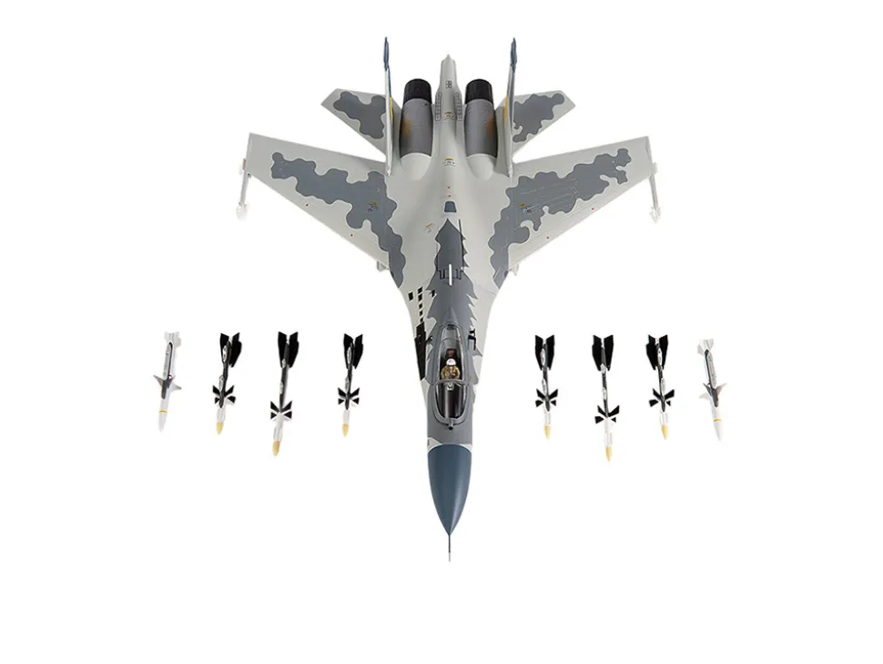 Sukhoi Su-27 Flanker Aircraft "Ukraine War" (2023) Ukrainian Air Forces 1/72 Diecast Model by JC Wings