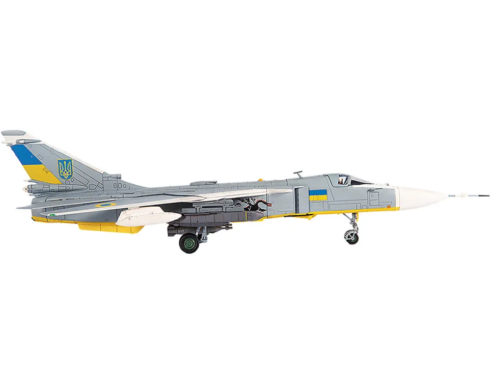 Sukhoi Su-24M Fencer-D Bomber Aircraft "Ukraine War" (2023) Ukrainian Air Force 1/72 Diecast Model by JC Wings