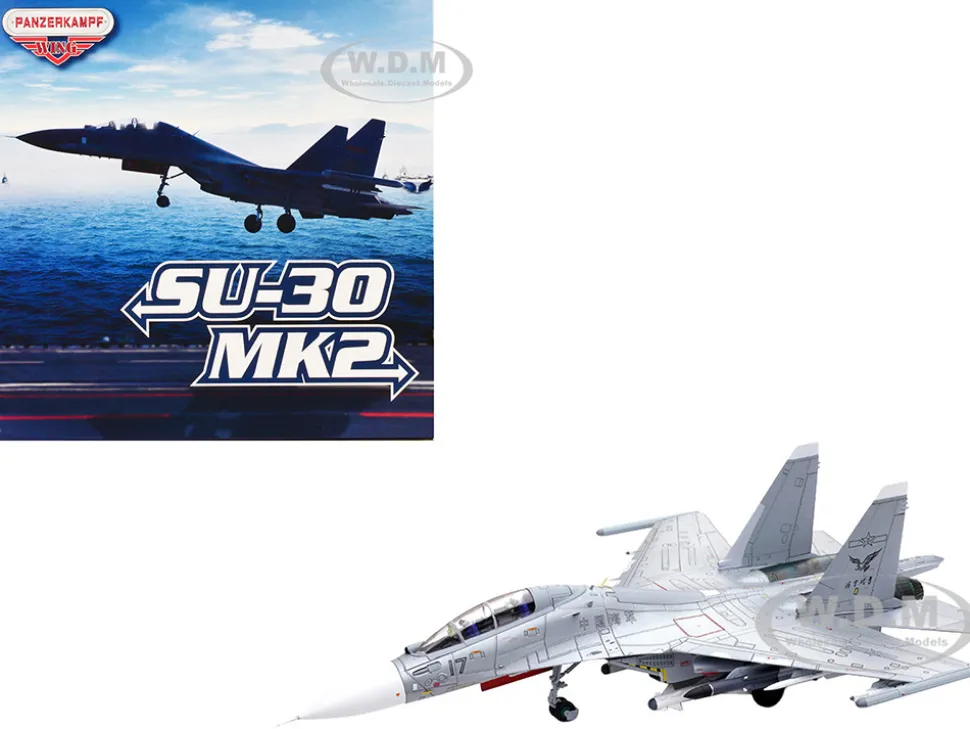 Sukhoi Su 30MKK Flanker-G Fighter Aircraft #17 People s Liberation Army PLA Naval Aviation s Sea and Air Eagle Regiment Chinese Air Force Wing Series 1/72 Diecast Model Panzerkampf 14645PE17