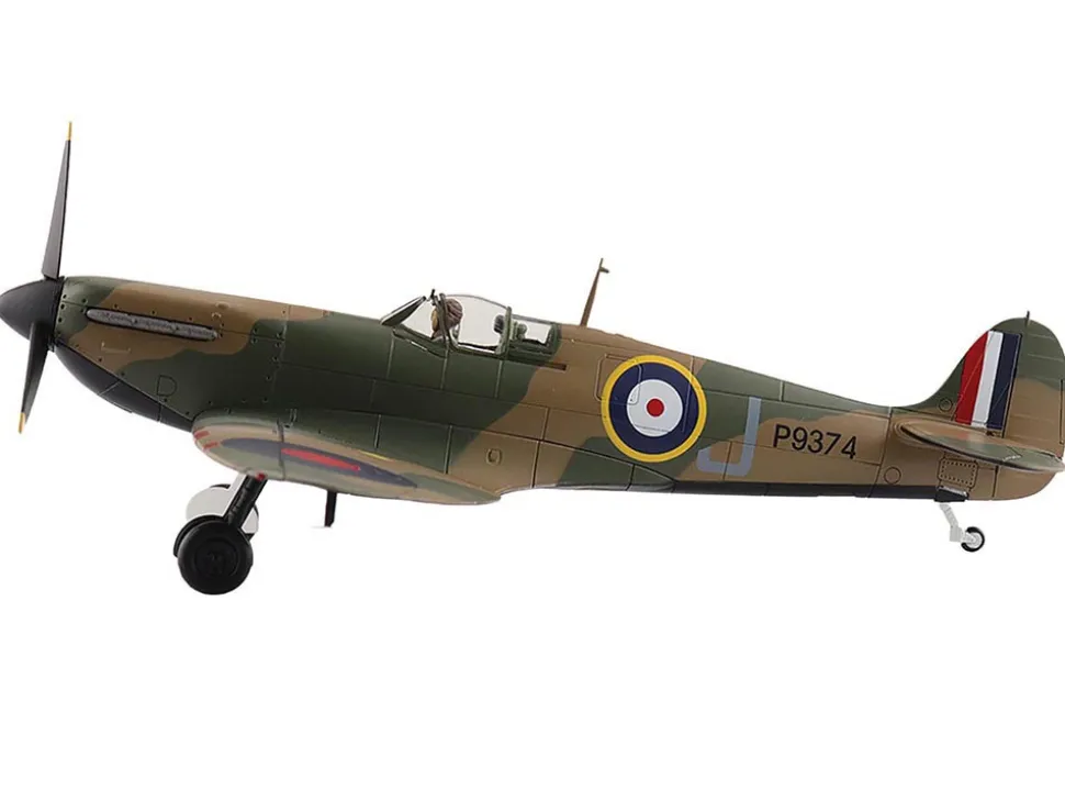 Supermarine Spitfire Mk.1a Fighter Aircraft "J/P9374, Dunkirk" British Royal Air Force "Air Power Series" 1/48 Diecast Model by Hobby Master
