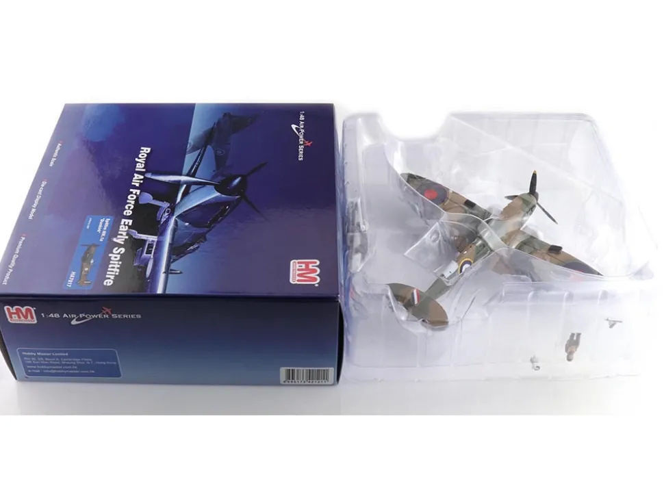 Supermarine Spitfire Mk.1a Fighter Aircraft "J/P9374, Dunkirk" British Royal Air Force "Air Power Series" 1/48 Diecast Model by Hobby Master