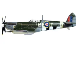 Supermarine Spitfire Mk IXE Fighter Aircraft 21 T 443 Squadron 127 Wing Belgium 1945 Royal Canadian Air Force Oxford Aviation Series 1/72 Diecast Model Airplane Oxford Diecast AC098
