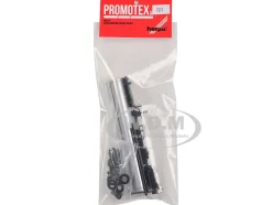 Tag-Axle Elliptical Tanker Trailer Silver 1/87 (HO) Plastic Model by Promotex