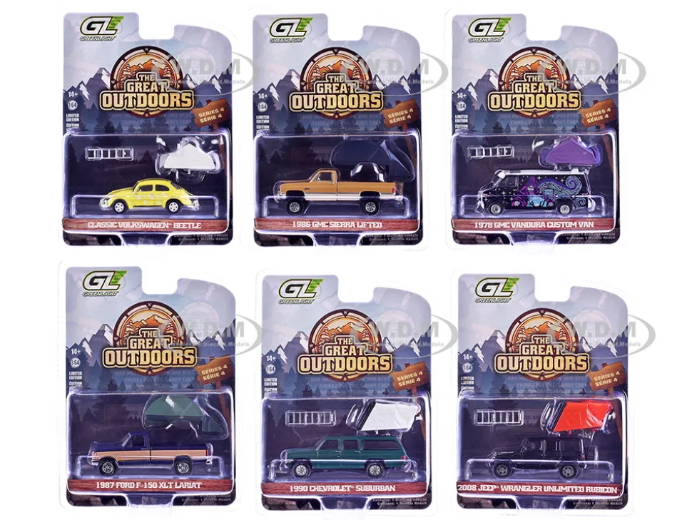 The Great Outdoors Series 4 Set of 6 pieces 1/64 Diecast Model Cars by Greenlight