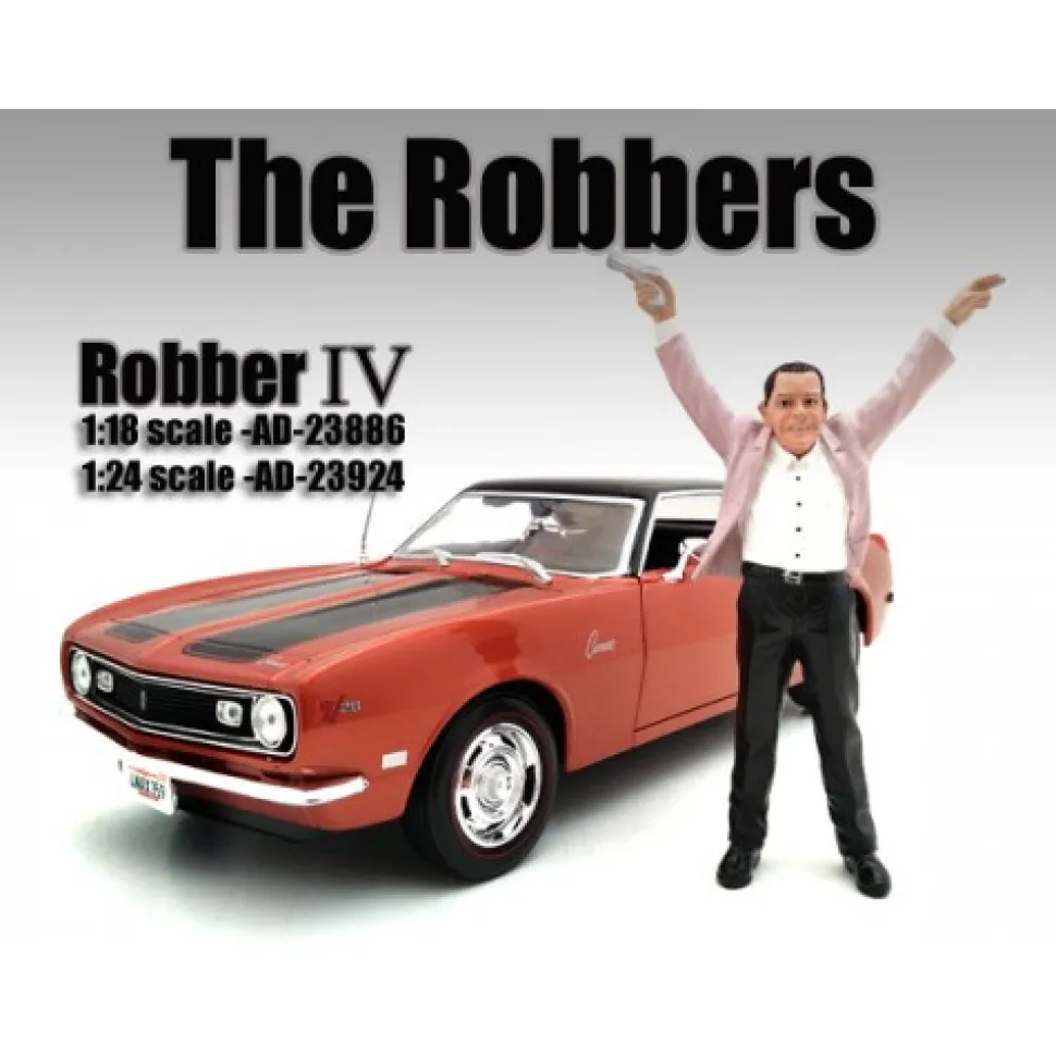 The Robbers 4 Piece Figure Set For 1:18 Scale Models American Diorama 23883-23884-23885-23886