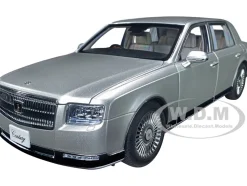 Toyota Century with Curtains RHD Right Hand Drive Silver Special Edition 1/18 Model Car Autoart 78770