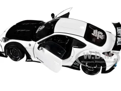 2024 Toyota GR86 LBWK Body Kit RHD (Right Hand Drive) Pearl White with Carbon Hood 1/18 Diecast Model Car by Solido