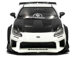 2024 Toyota GR86 LBWK Body Kit RHD (Right Hand Drive) Pearl White with Carbon Hood 1/18 Diecast Model Car by Solido