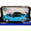 2024 Toyota GR86 LBWK Body Kit RHD (Right Hand Drive) Baby Blue with Black Top 1/18 Diecast Model Car by Solido