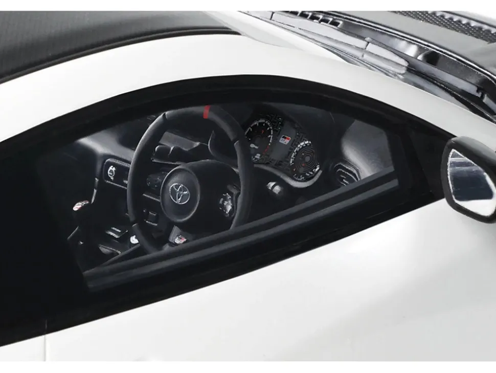 2022 Toyota GRMN Yaris RHD (Right Hand Drive) Platinum White Pearl with Black Hood and Top Limited Edition to 999 pieces Worldwide 1/18 Model Car by Otto Mobile