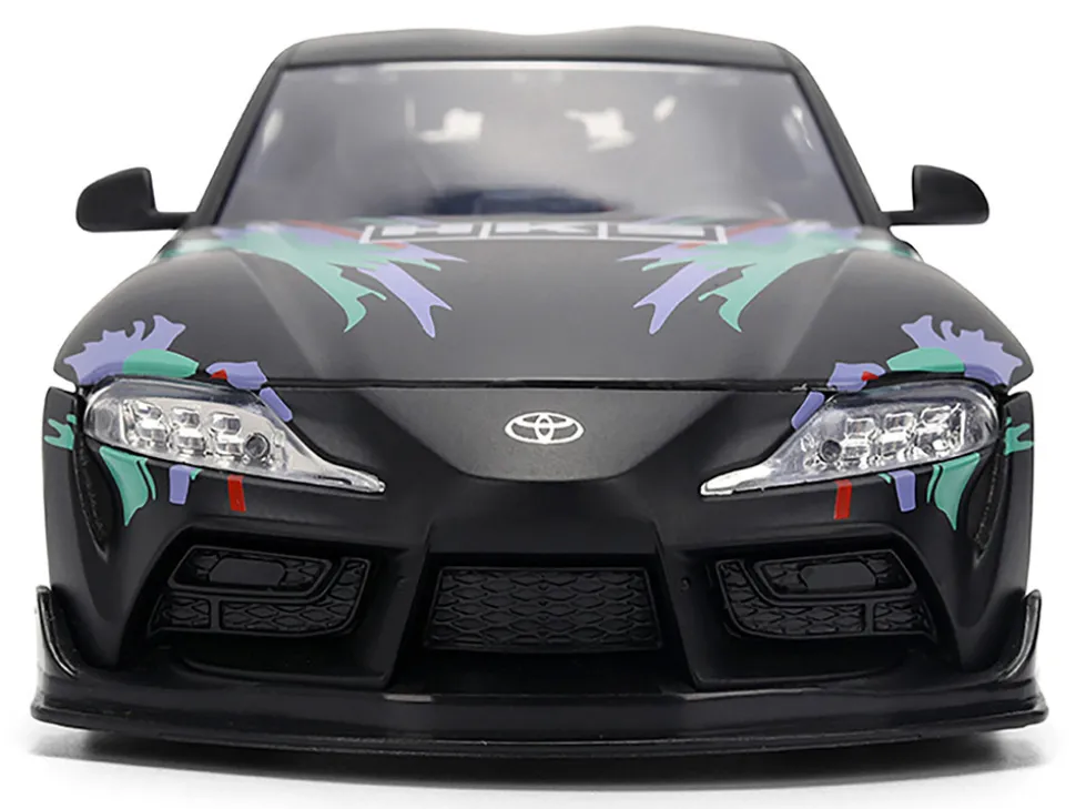 2020 Toyota GR Supra "HKS" Matt Black with Graphics "JDM Tuners" Series 1/24 Diecast Model Car by Jada