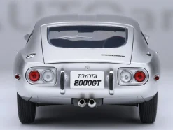 1967 Toyota 2000GT RHD (Right Hand Drive) Silver Metallic 1/18 Model Car by Autoart