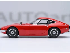 1967 Toyota 2000GT RHD (Right Hand Drive) Red 1/18 Model Car by Autoart