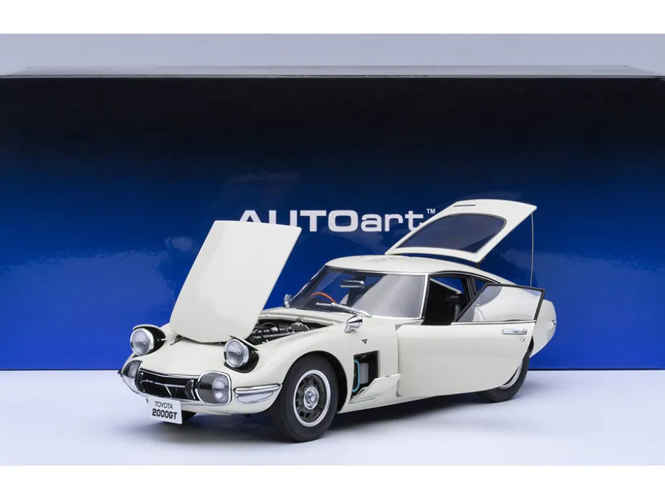 1967 Toyota 2000GT RHD (Right Hand Drive) White 1/18 Model Car by Autoart