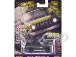 Toyota Land Cruiser FJ60 Green with Stripes "Terra Trek" Series Diecast Model Car by Hot Wheels