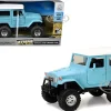 Toyota Land Cruiser FJ40 Light Blue with White Top "Xtreme Off-Road" Series 1/24 Diecast Model by New Ray